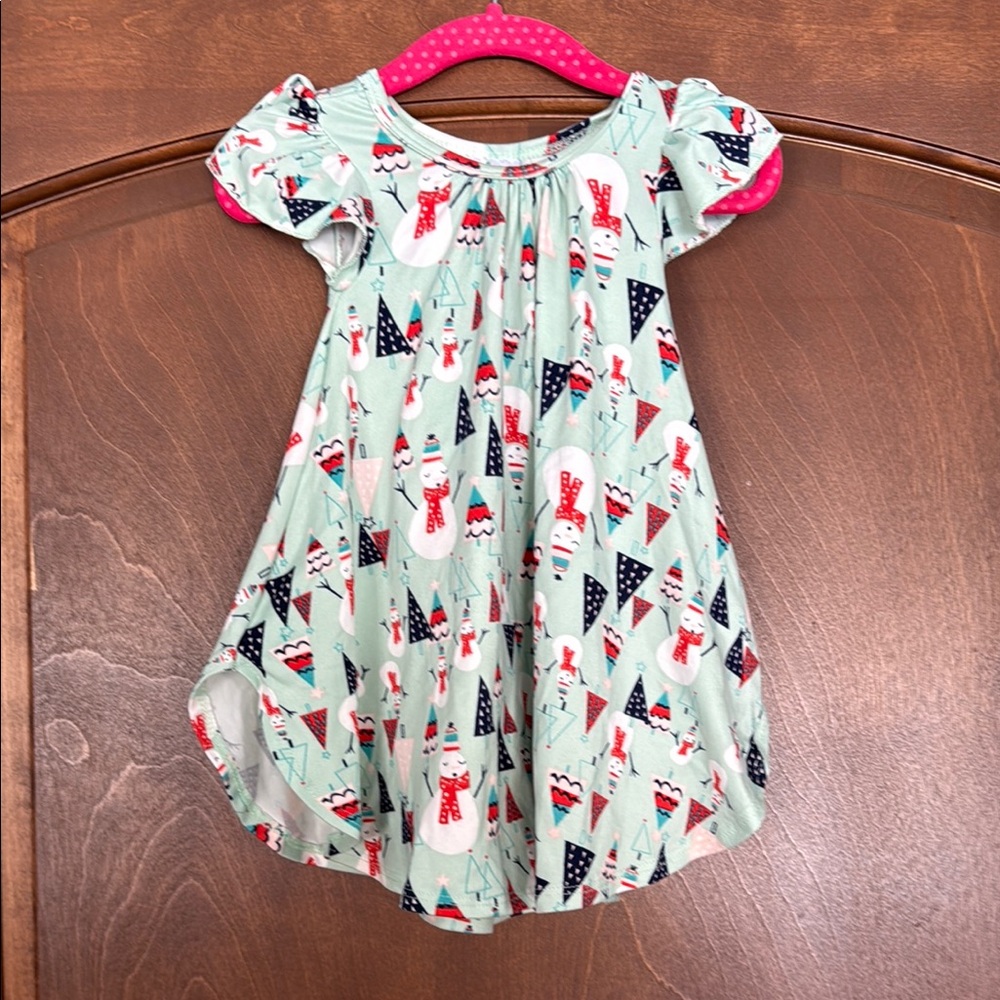 Festive Snowman and Tree DotDotSmile Dress